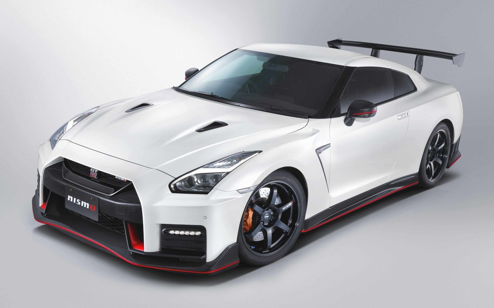 sports car, white, nissan gt-r nismo n-attack