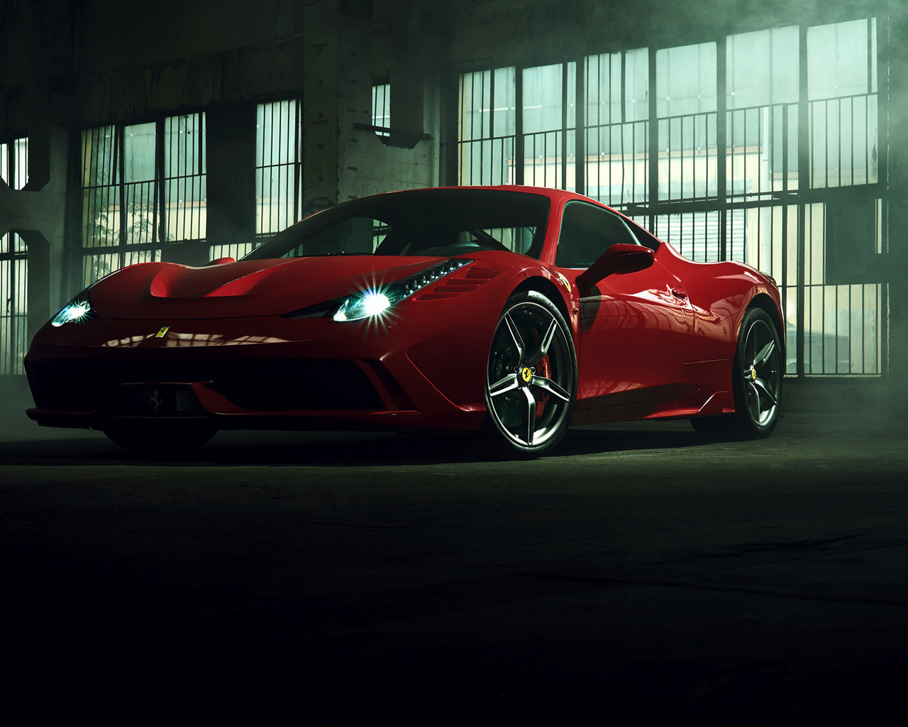 ferrari, 458, red