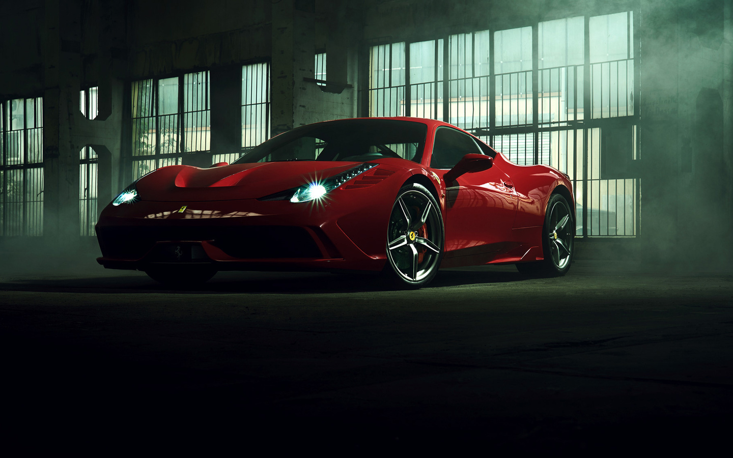 ferrari, 458, red