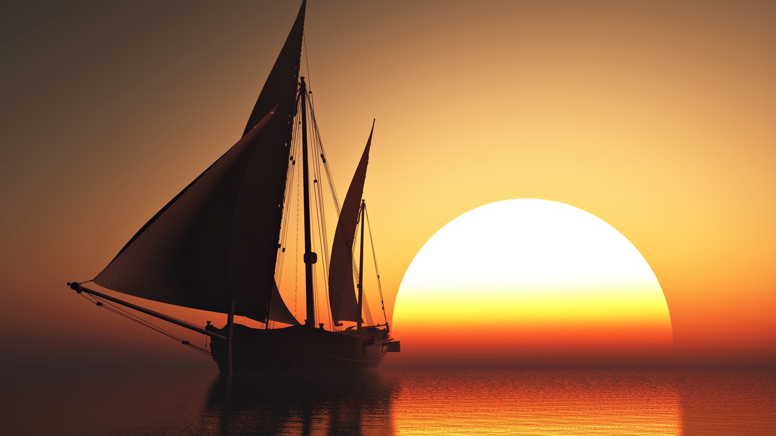 sky, sea, sunset, sun, romantic, beauty, orange, boat, emotions, sailing