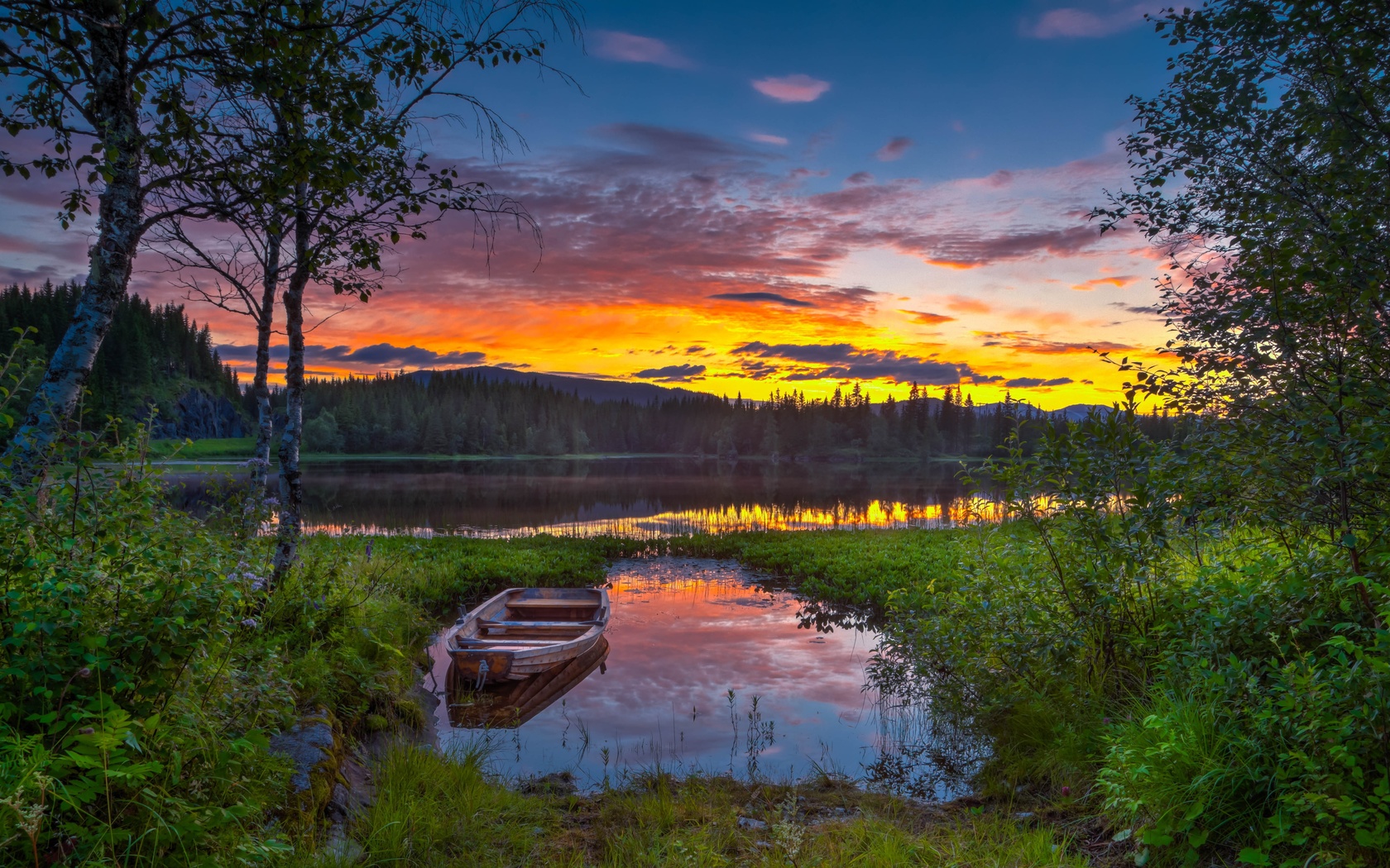 sunset, lake, boat, , , , , , , , , ,,,,,