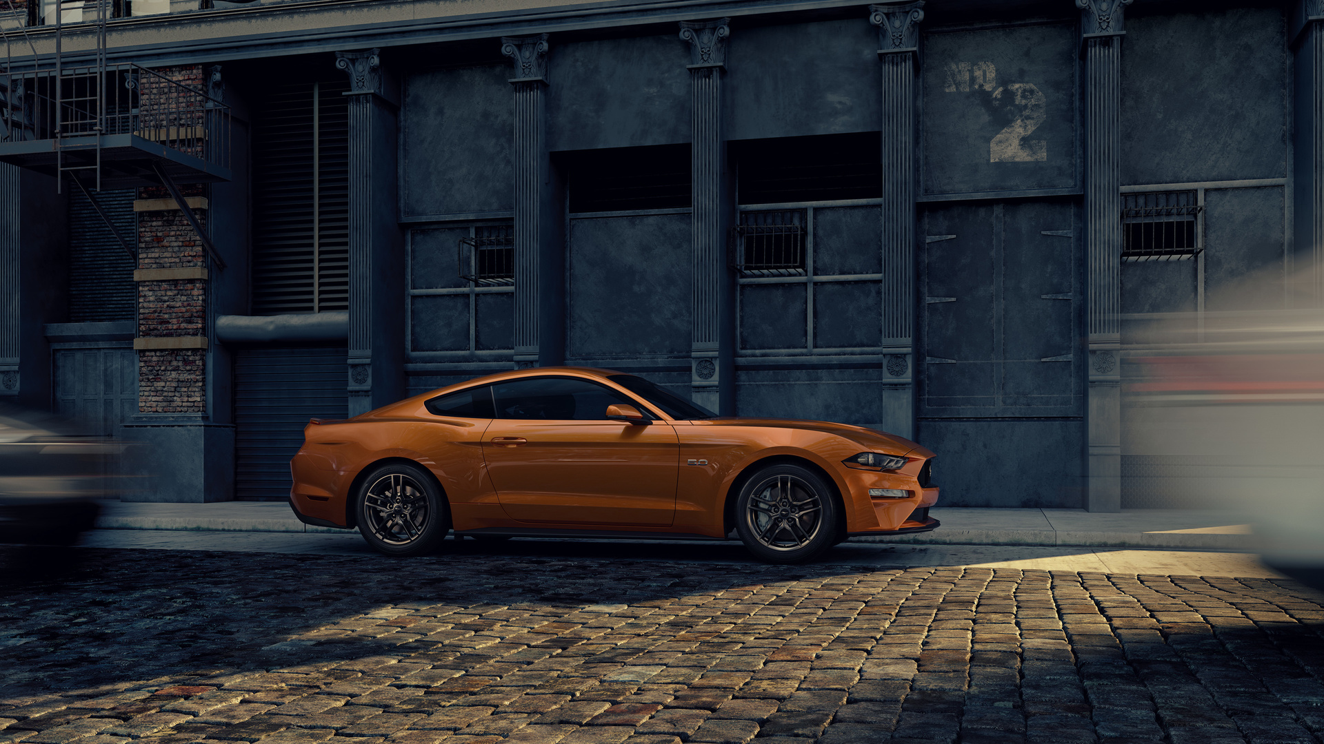 ford, mustang, city, street