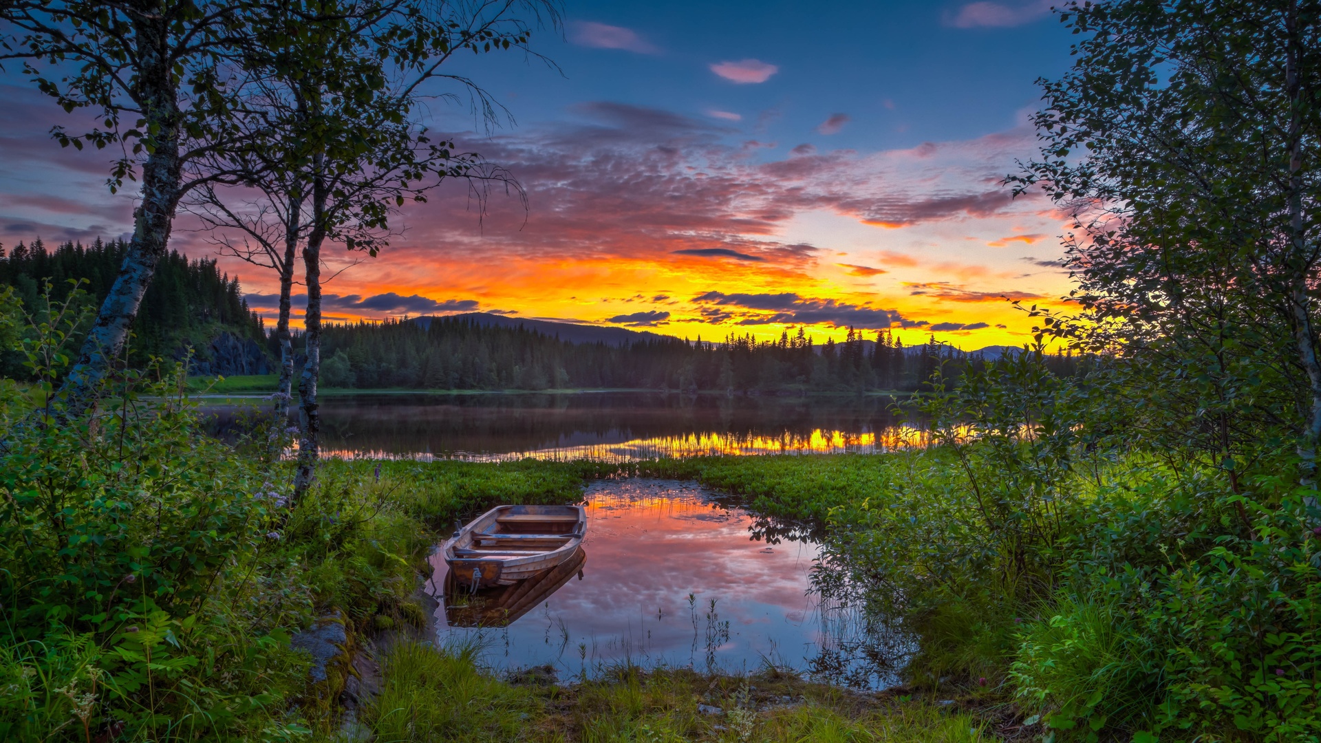 sunset, lake, boat, , , , , , , , , ,,,,,