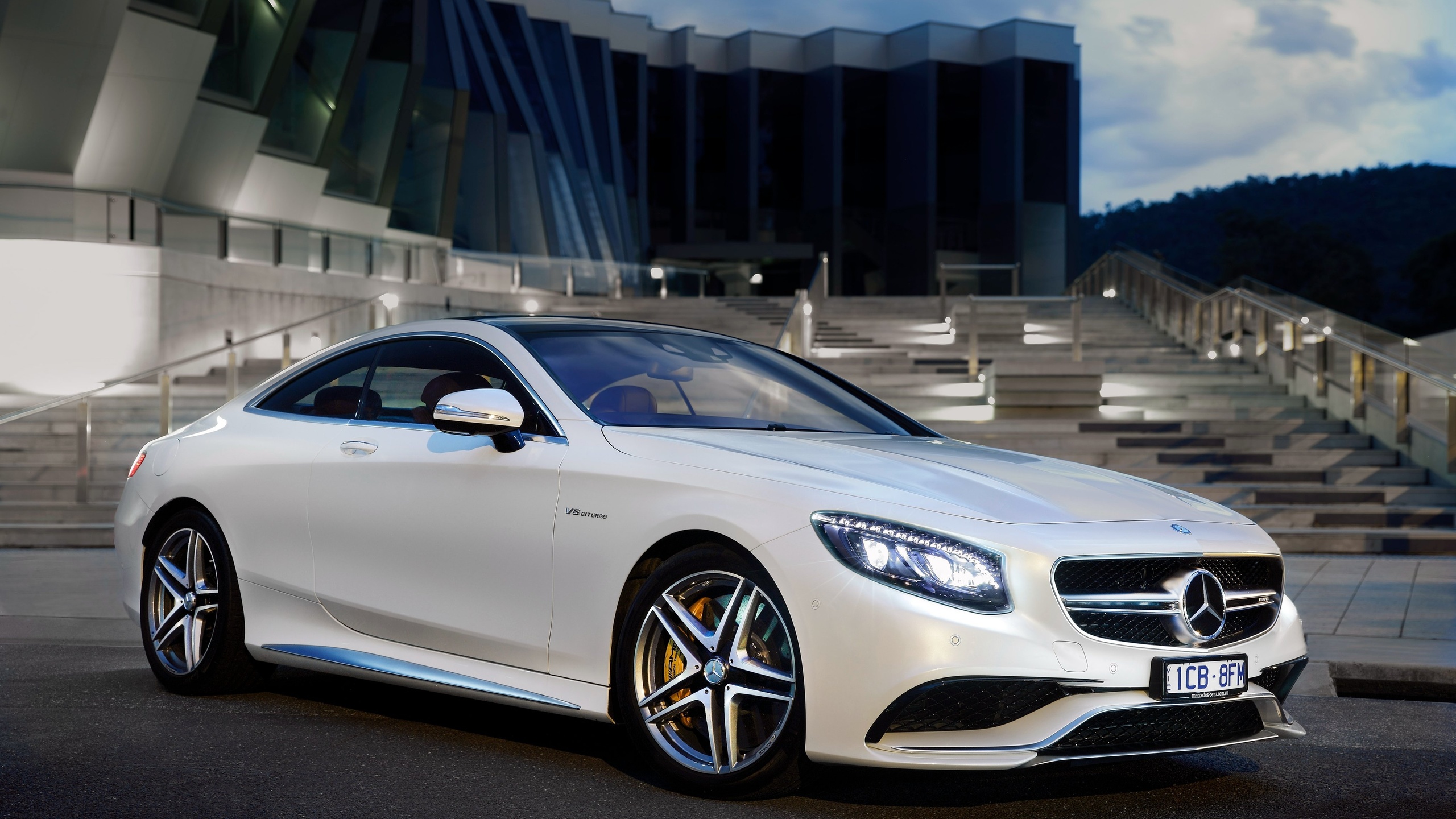 mercedes benz, s63, white, side view, luxury, cars, v8