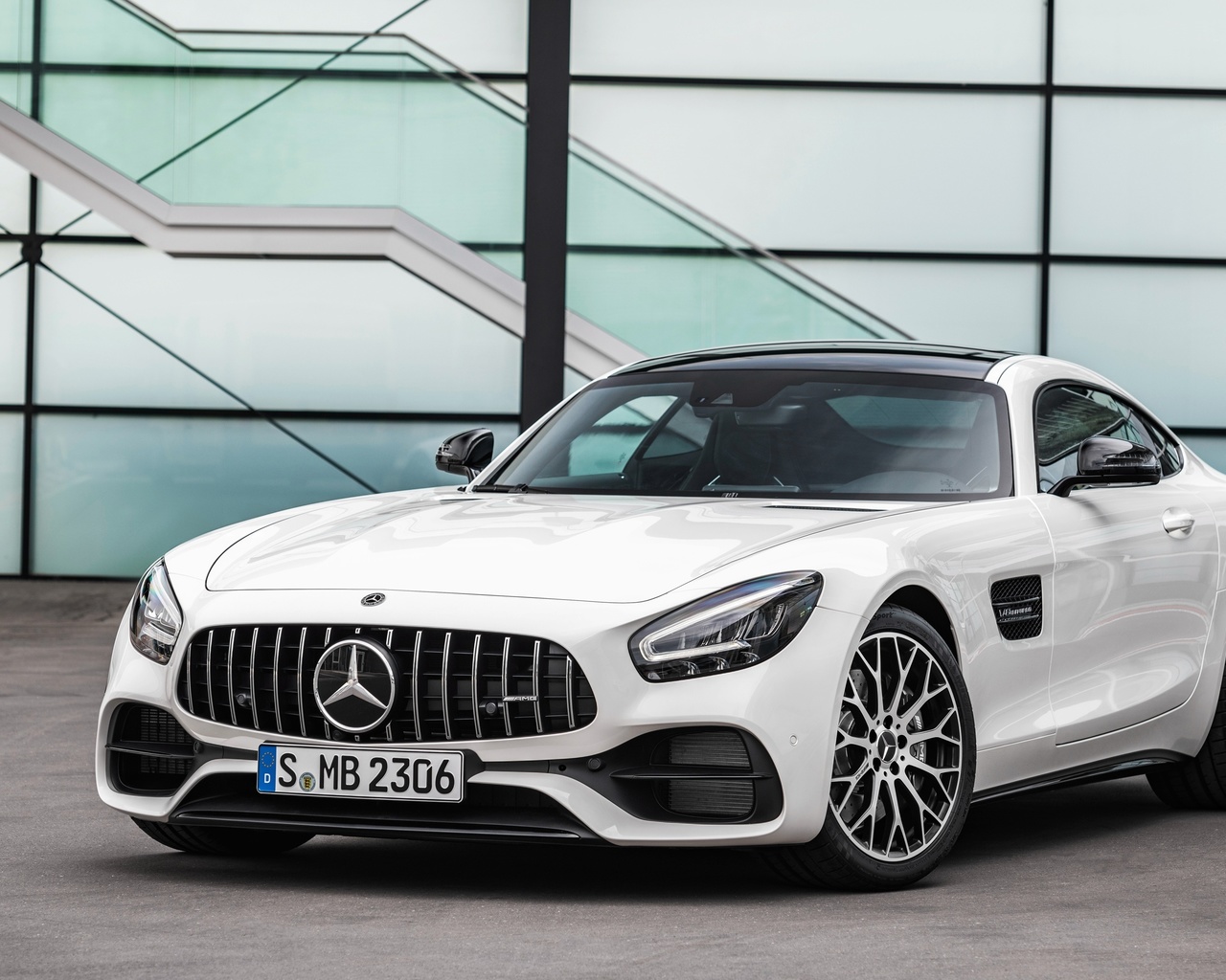 white, sports car, mercedes, amg, gt