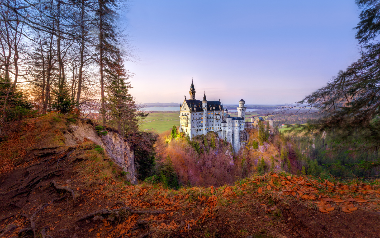 schwangau, neuschwanstein, castle, germany, bavaria, alps