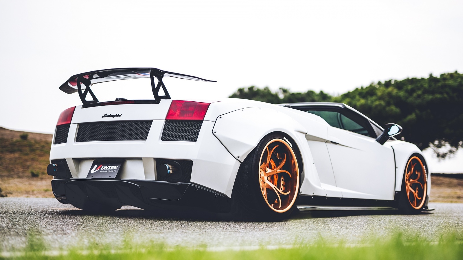 lamborghini, white, roadster, tuning, gallardo, bronze, wheels, supercar, italian, sports cars