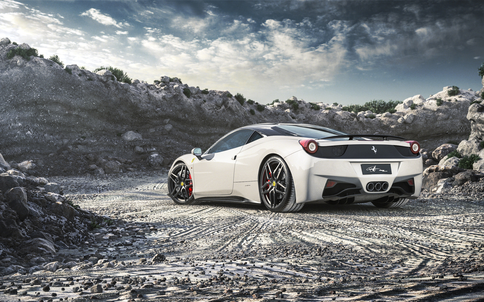 ferrari, 458, italia, white