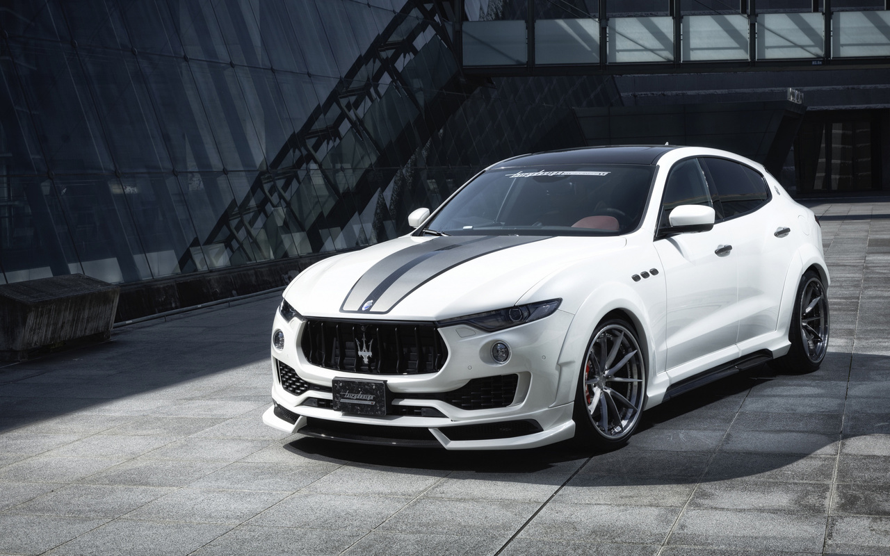 maserati, levante, 2019, fairy design, white, sports, crossover, tuning