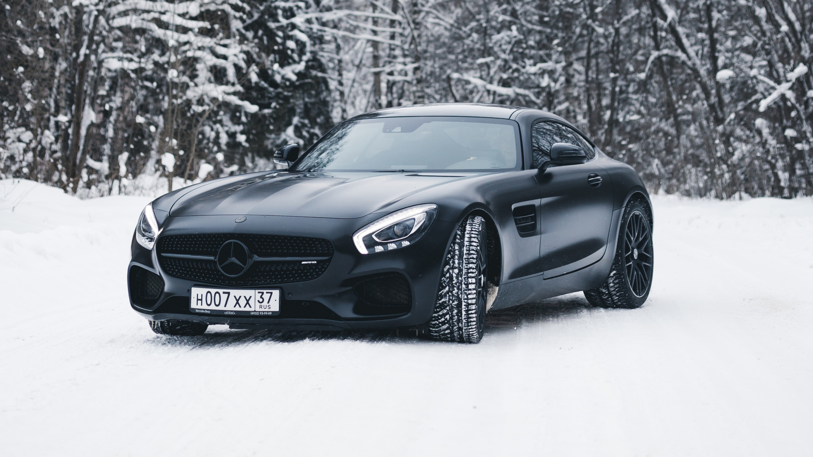 black, mercedes, amg, gt i, snow