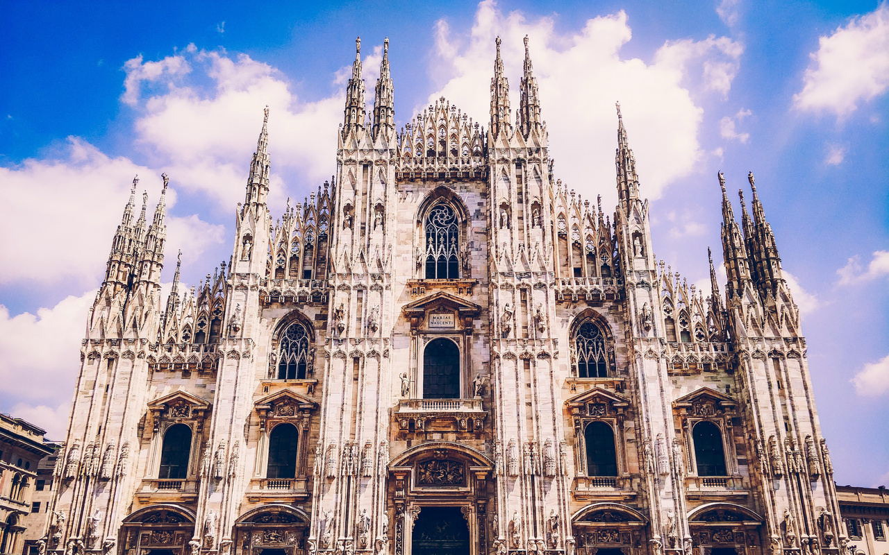 milan, cathedral, italian landmarks, santa maria nascente