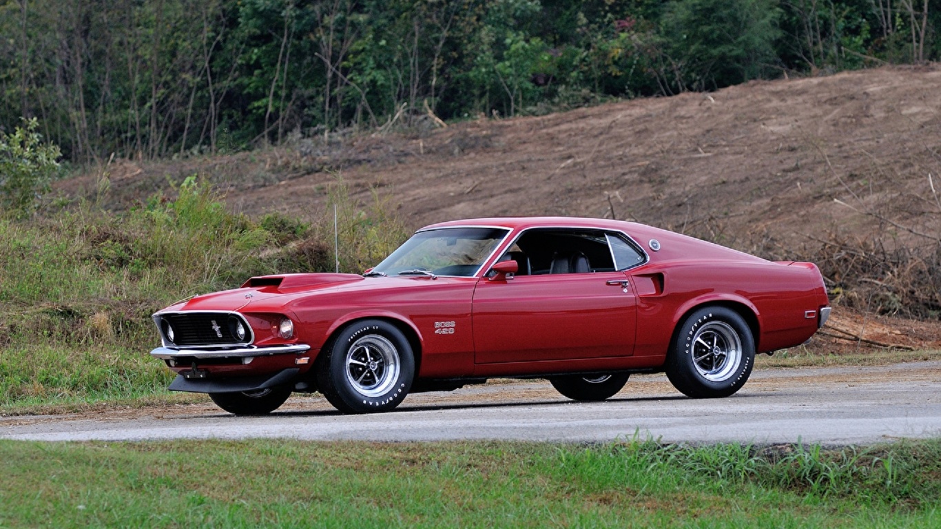 ford, mustang, boss, 429, 1969, retro