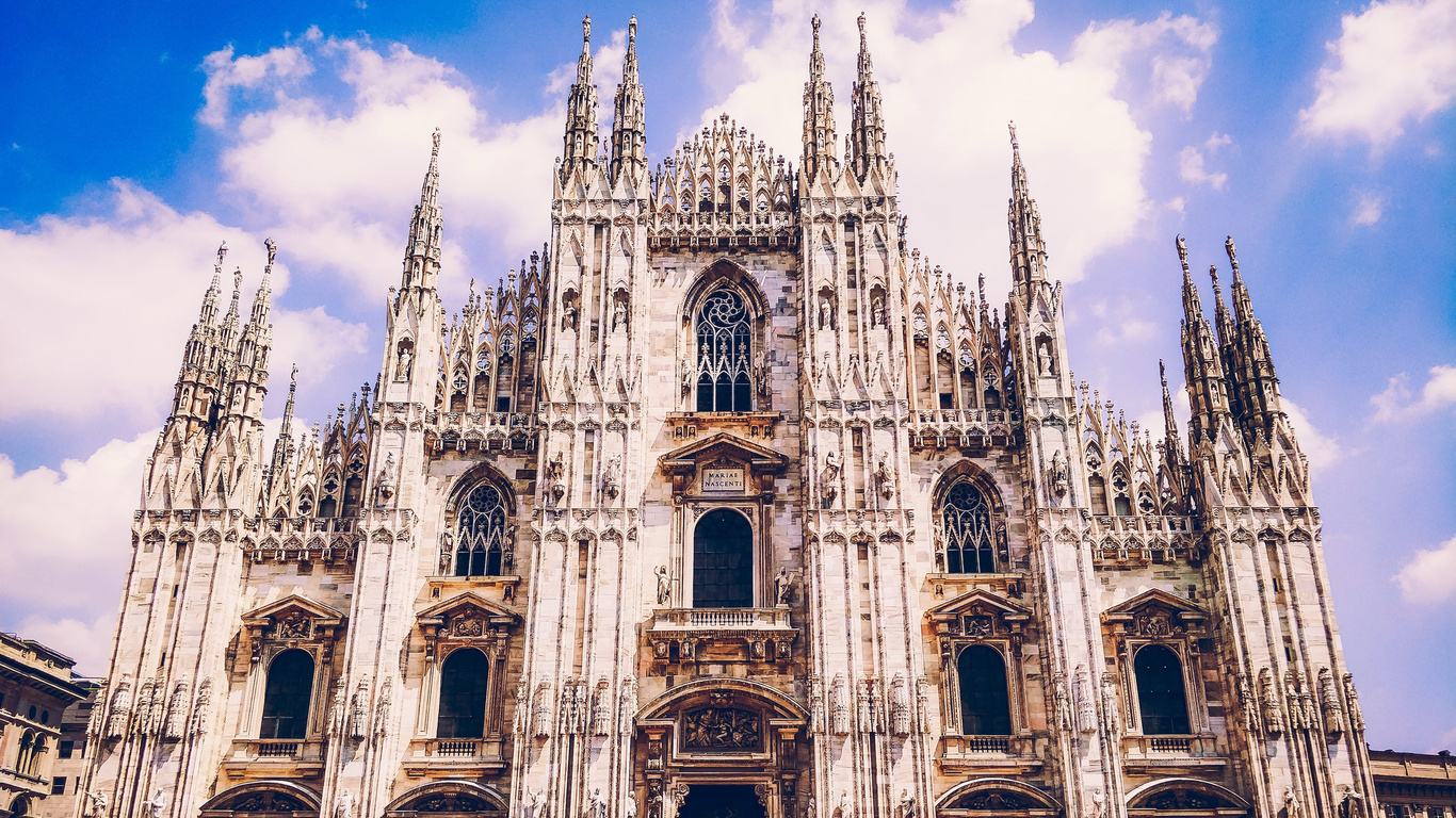 milan, cathedral, italian landmarks, santa maria nascente