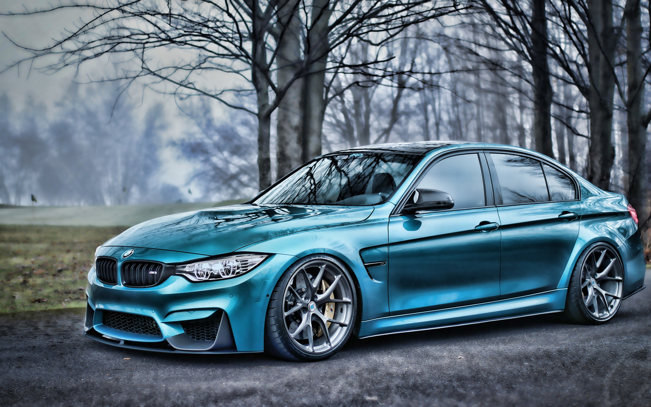 bmw, m3, hdr, f80, tuning, autumn, blue, supercars