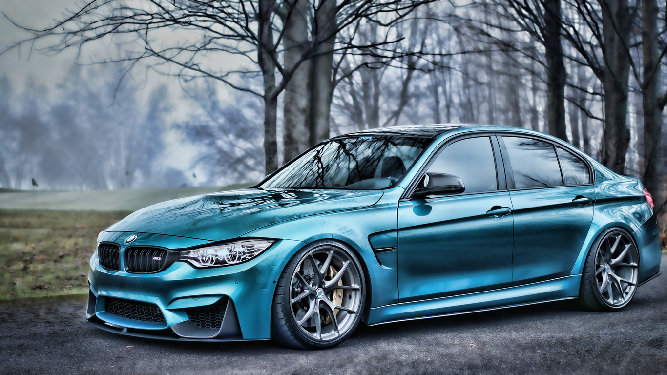 bmw, m3, hdr, f80, tuning, autumn, blue, supercars