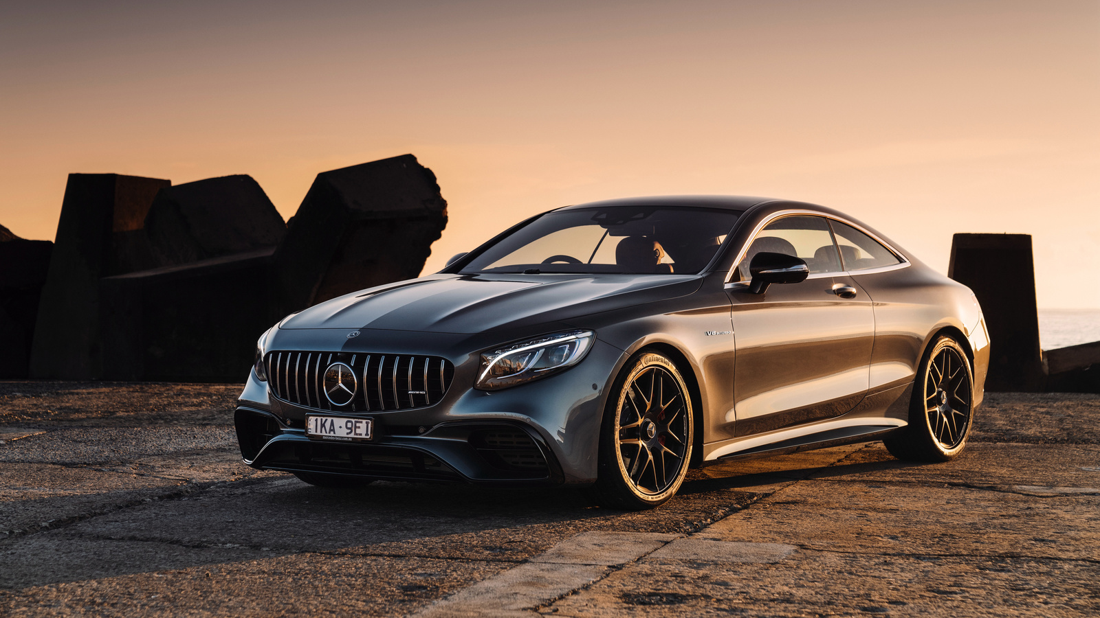 mercedes-benz, s63, coupe, amg, supercar, gray coupe, tuning, luxury car, new gray s63, german cars, 4matic, mercedes