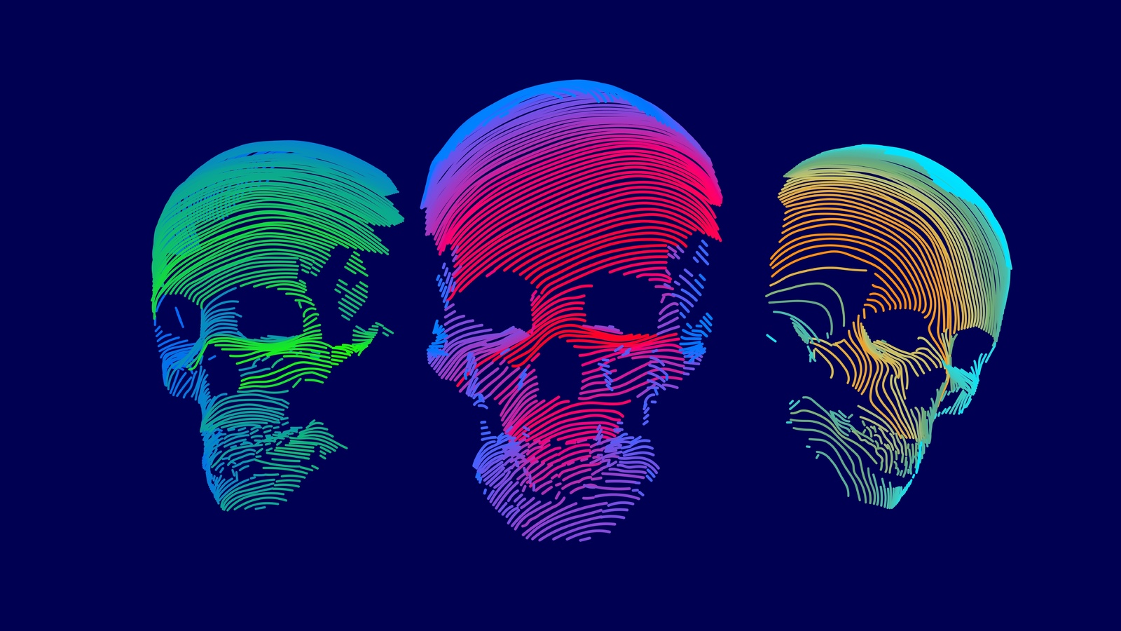 , colorful, skull