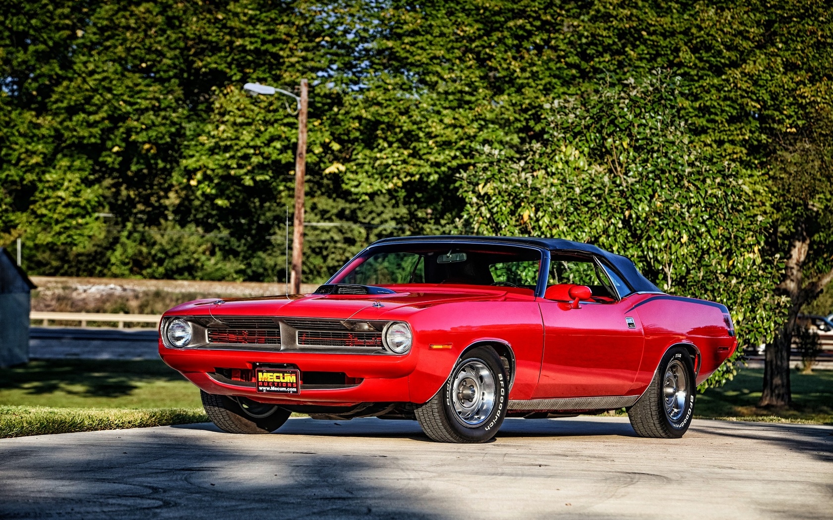 plymouth, cuda, 1970, retro