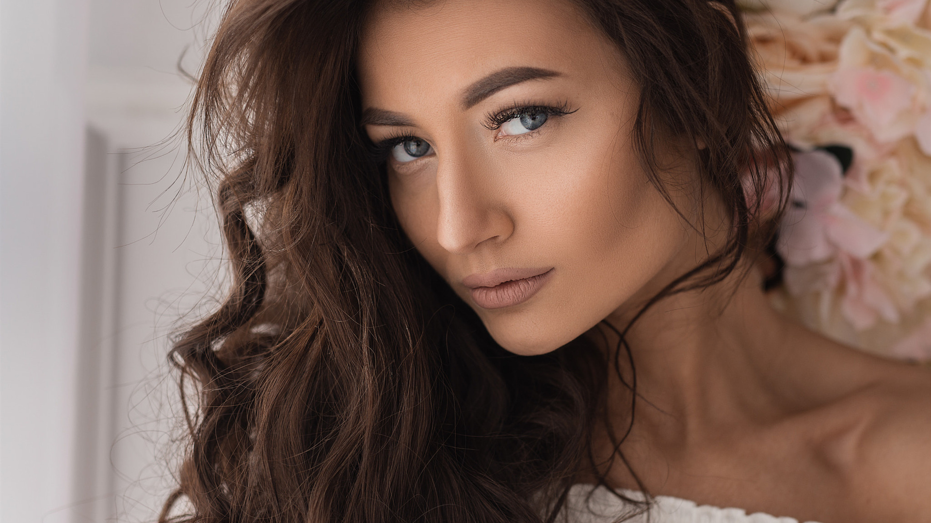 women, face, portrait, gray eyes, andrey vechkenzin,alena korosteleva