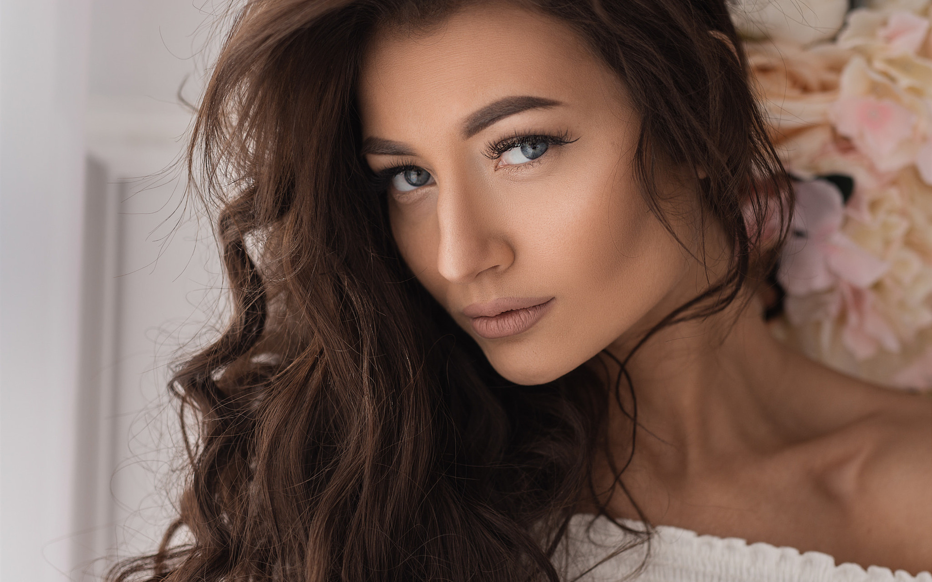 women, face, portrait, gray eyes, andrey vechkenzin,alena korosteleva