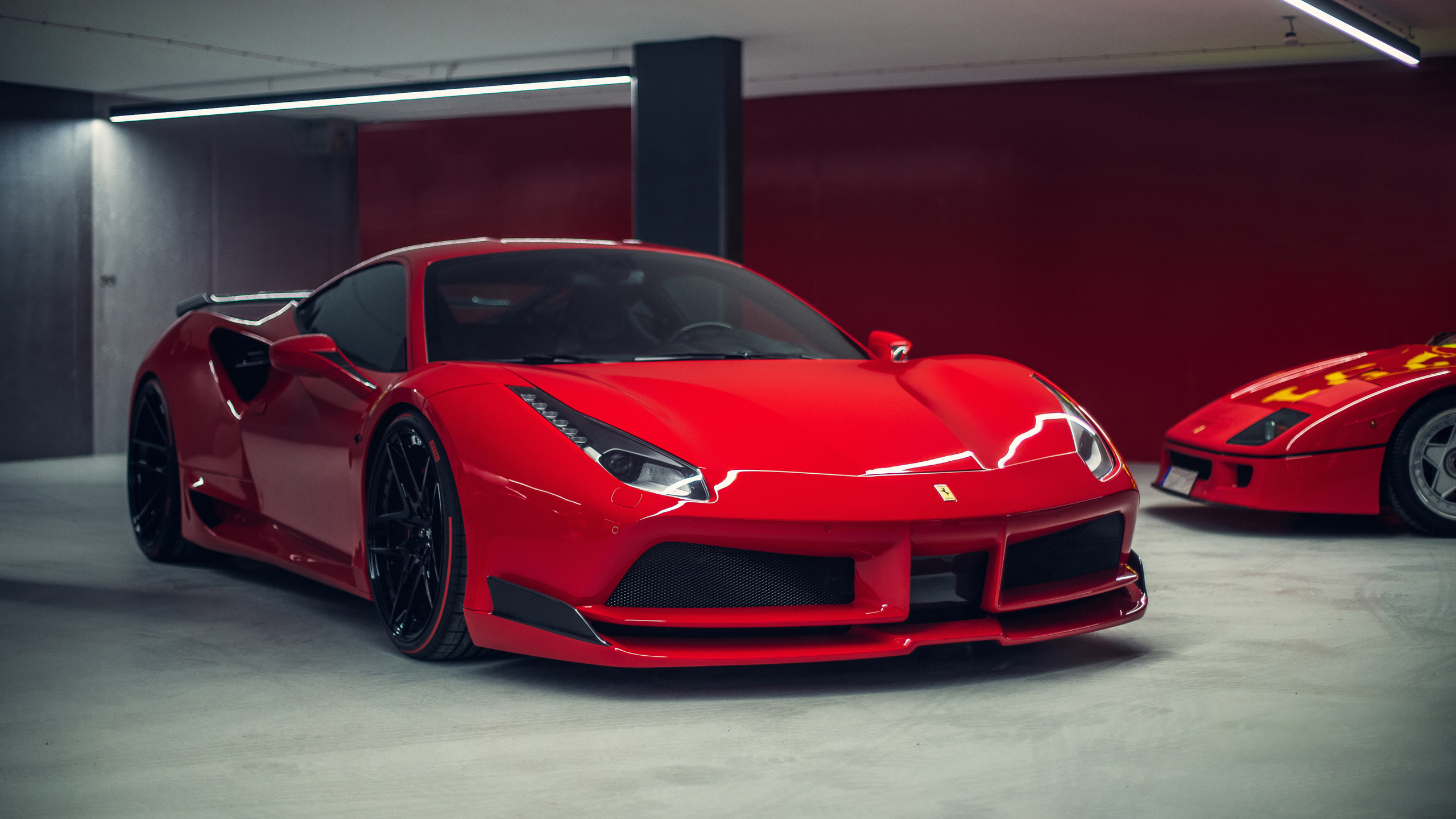 ferrari, 488, gtb, novitec, red, supercar