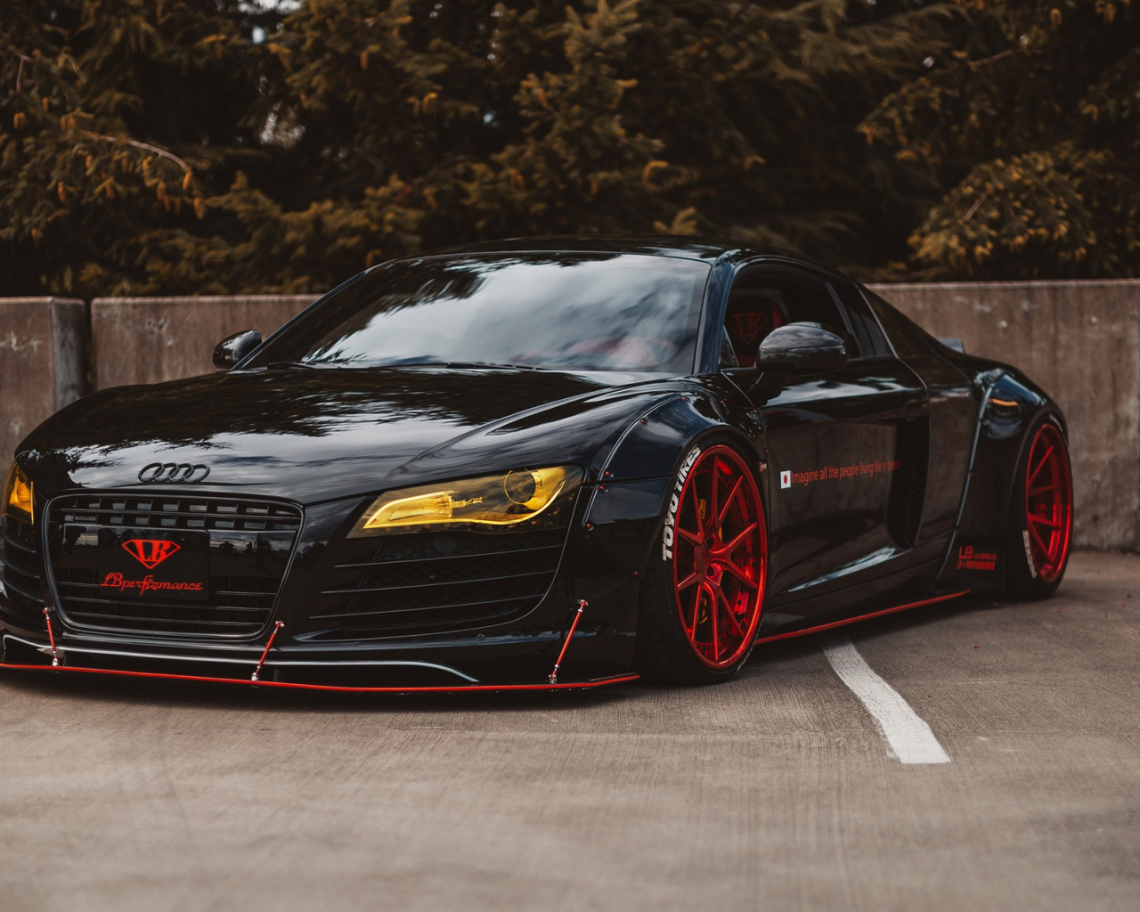 audi, r8, lb, performance, black, sports coupe, tuning