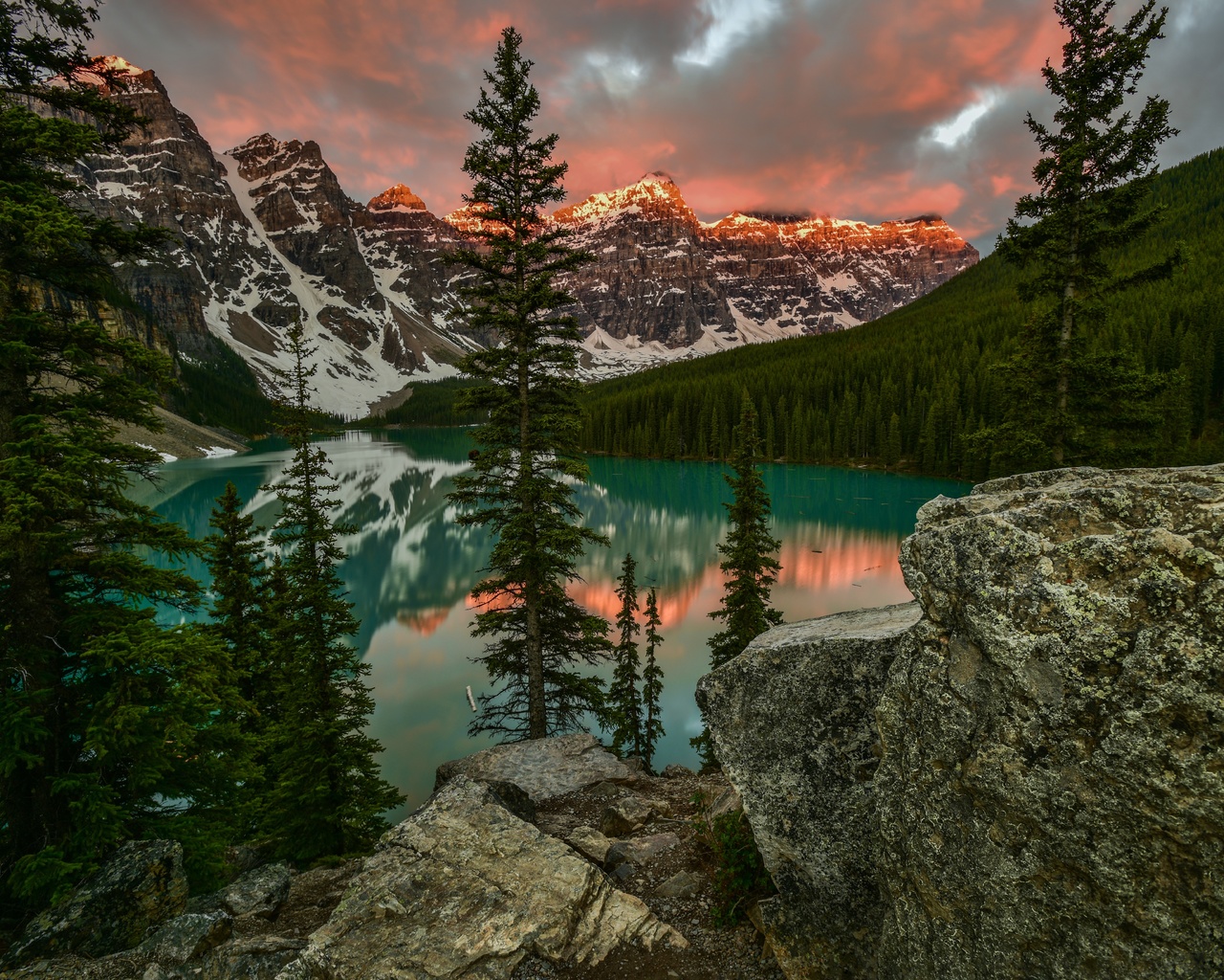 , , , , , , , , trees, lake, mountains, rocks, nature, canada, albert, moraine