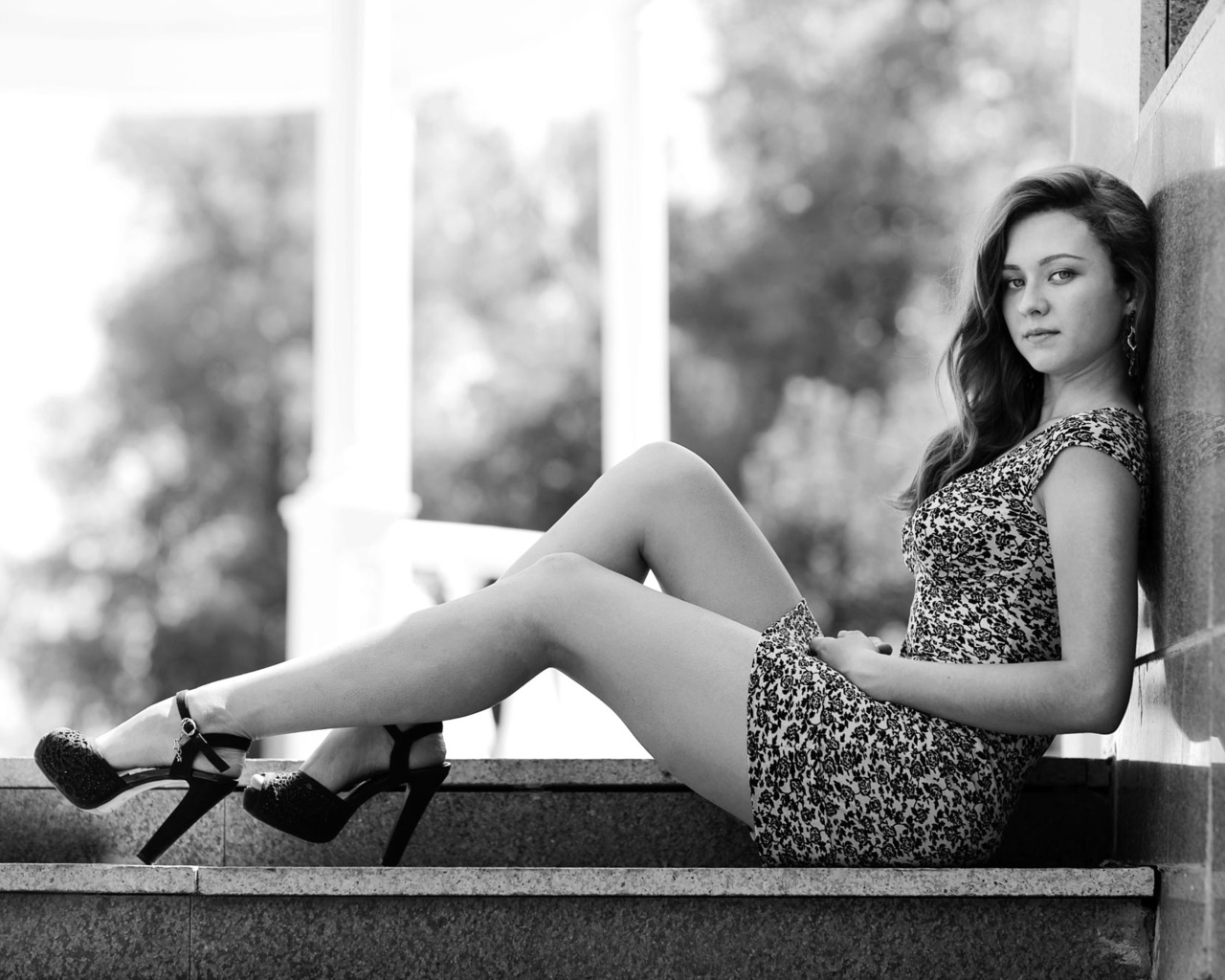 ,  , , , -, , , ,  , girl, murat kojahmetov, dress, look, black and white, model, legs, face, high heels