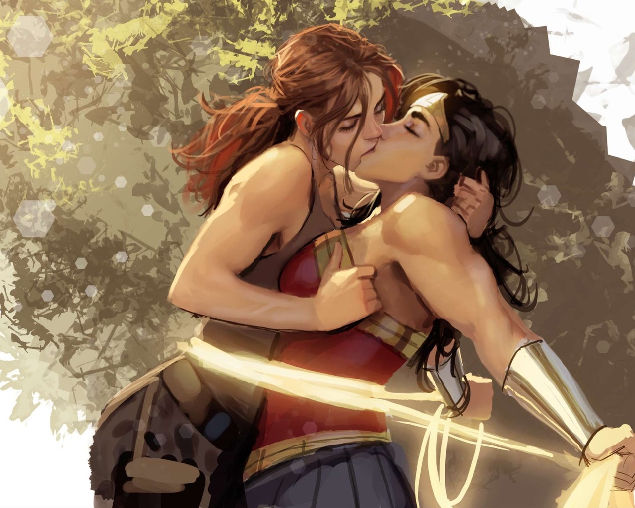 Lesbian wonder woman supergirl.