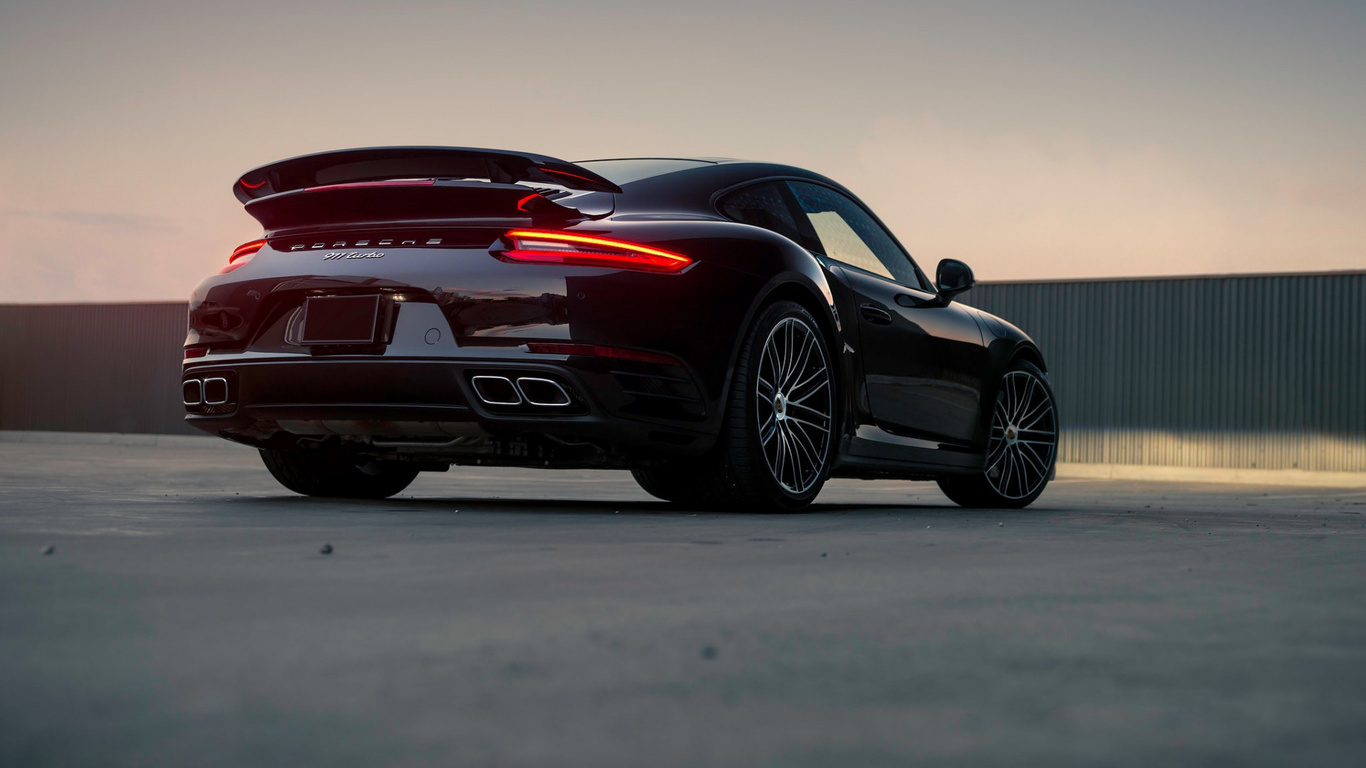 porsche, 911, turbo s, black