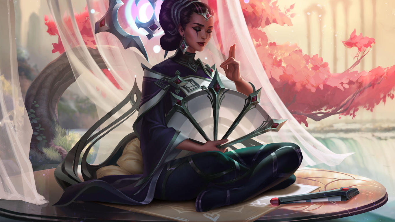 league of legends, art girl, , , game, karma