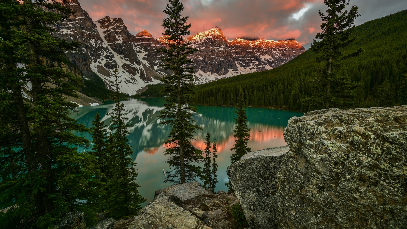 , , , , , , , , trees, lake, mountains, rocks, nature, canada, albert, moraine