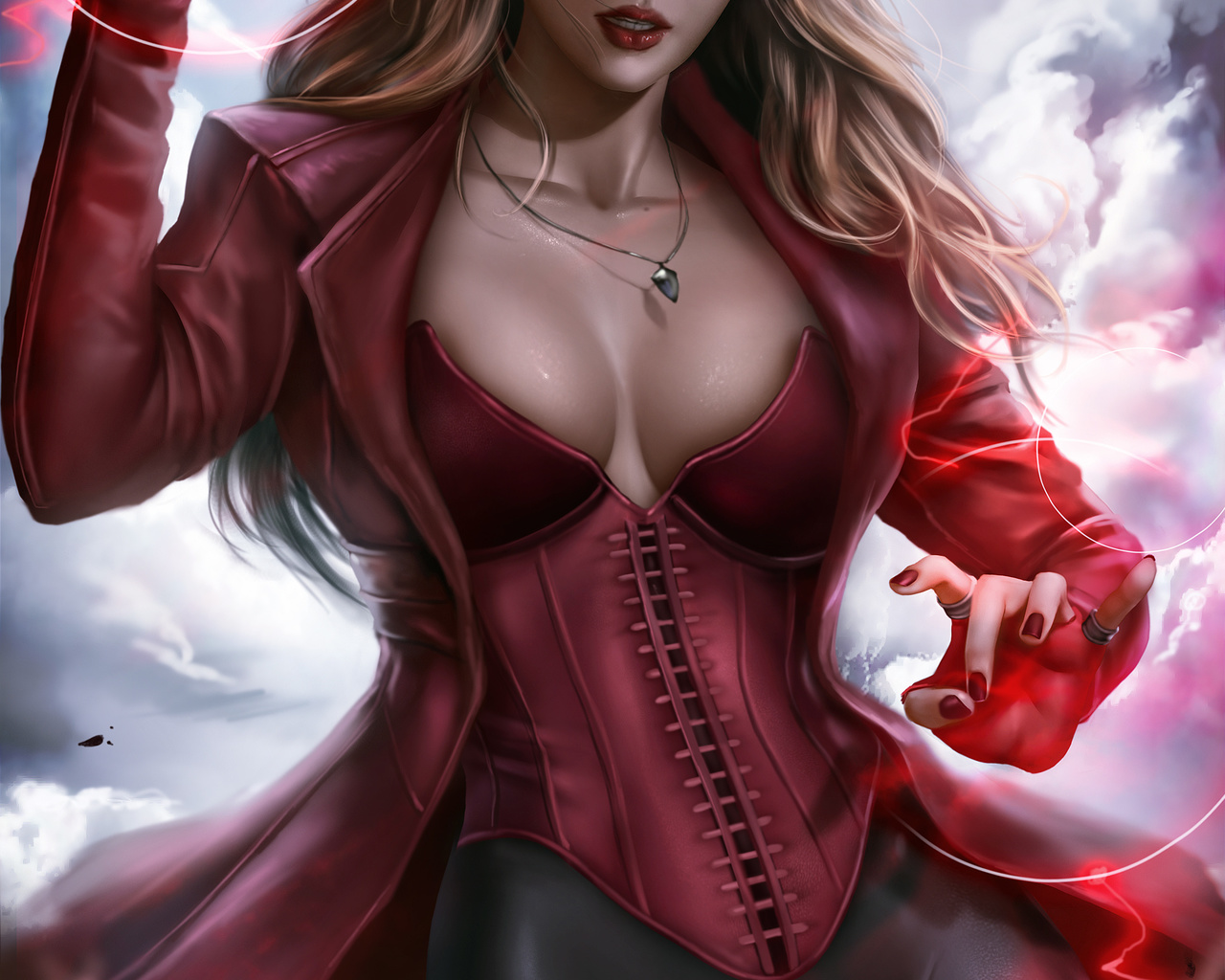 scarlet witch, marvel comics, fantasy girl, logan cure, marvel