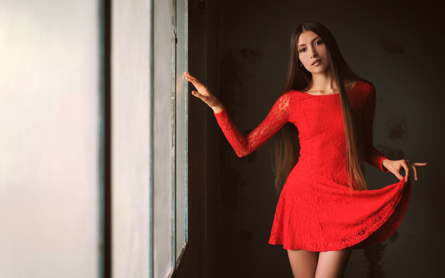 платье, красный, aleksandra yun