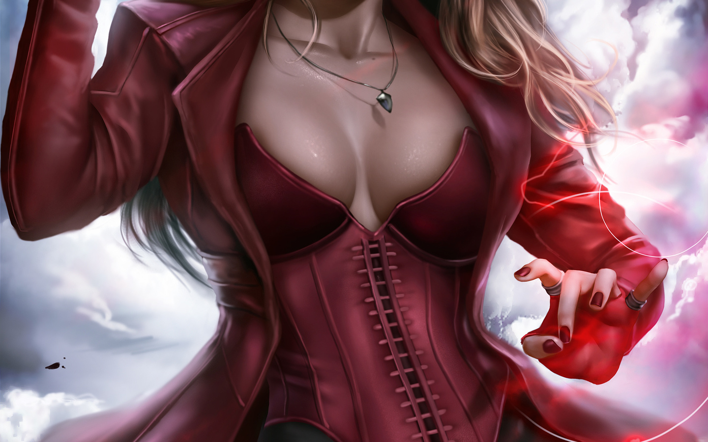 scarlet witch, marvel comics, fantasy girl, logan cure, marvel