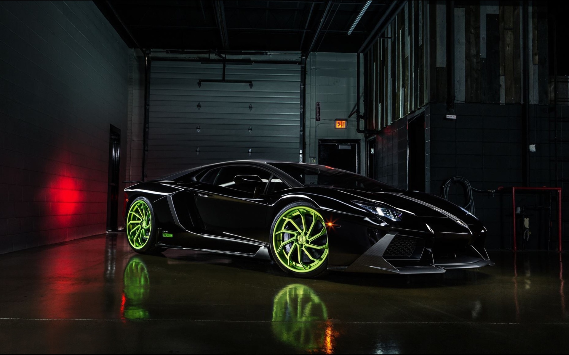  lamborghini, aventador, lp700-4, b-forged, 393, wheels, black, color, front