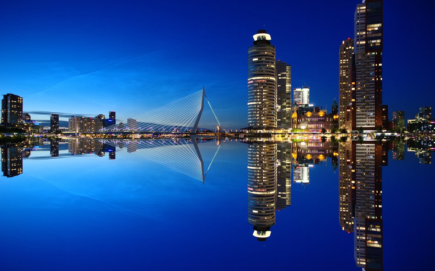 , , , , , , , , , , the sky, holland, night, rotterdam, water, the city, skyscrapers, architecture, port, netherlands