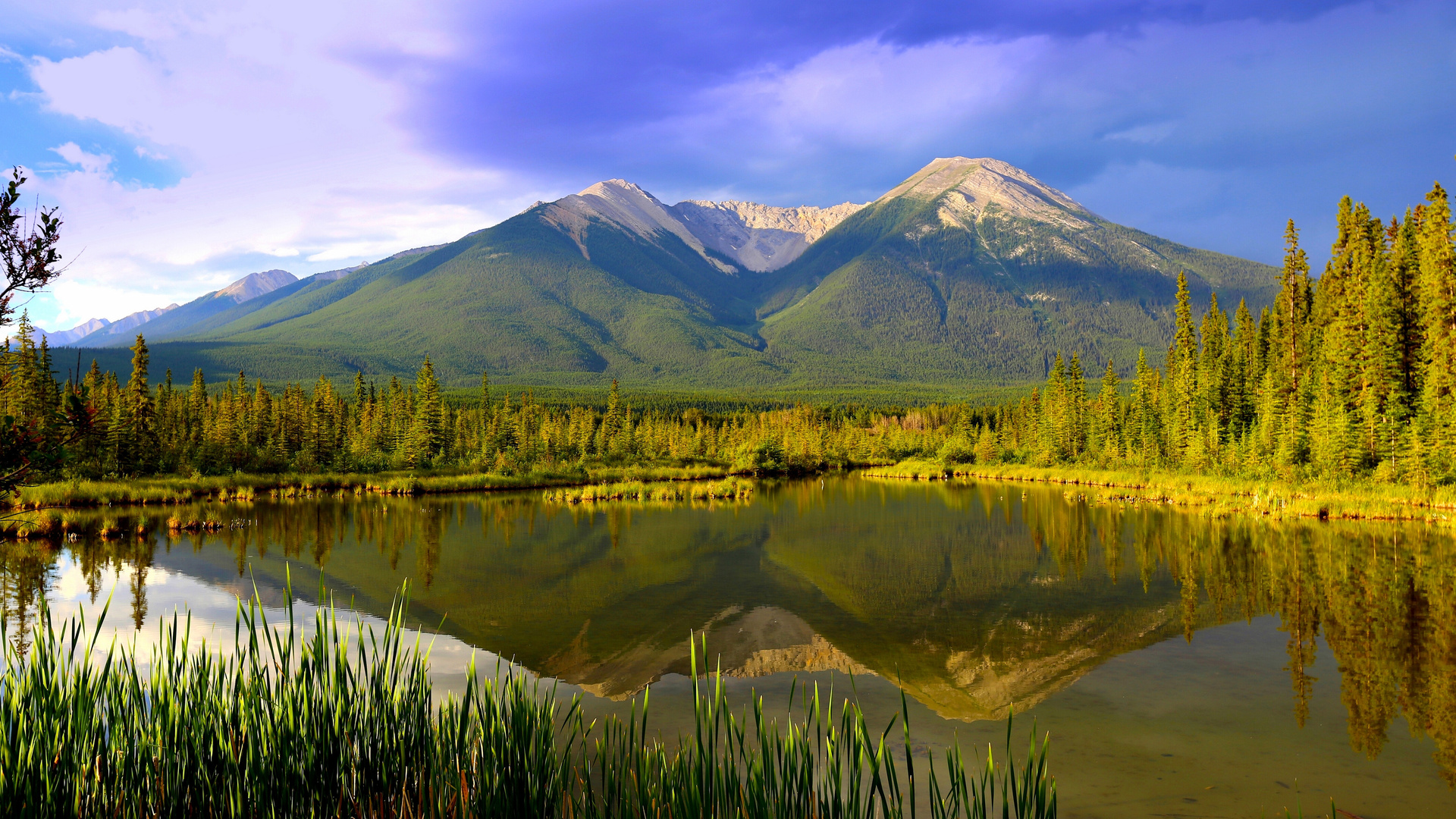 , , , ,  ,  ,   , canadian rocky mountains,  , lake vermilion, lake, mountains, reflection, canada, rocky mountains, alberta, banff national park