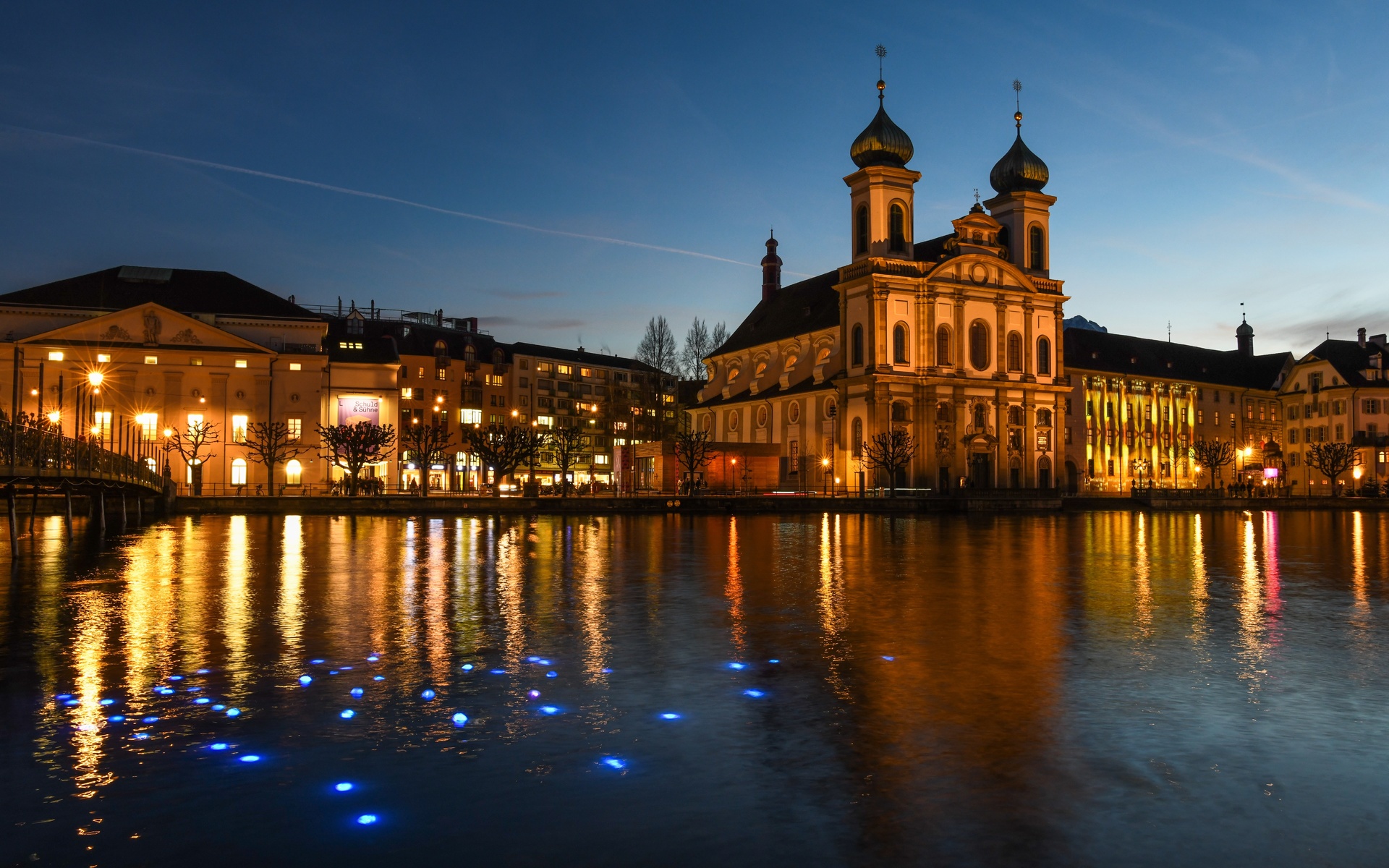 , , , lucerne, festival of lights, jesuit church of st. francis xavier,  , 