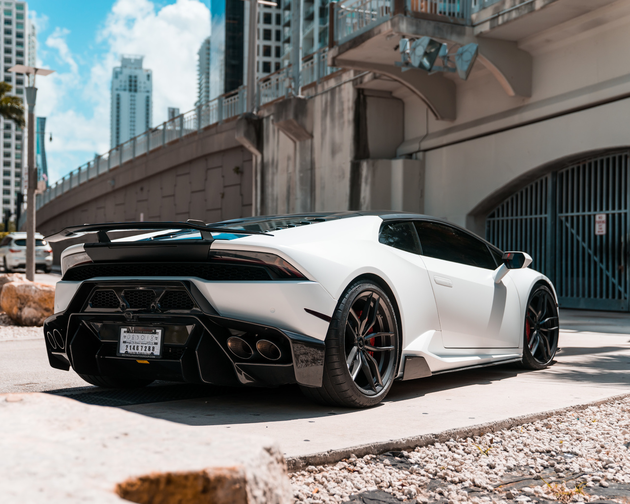 white, lamborghini, huracan