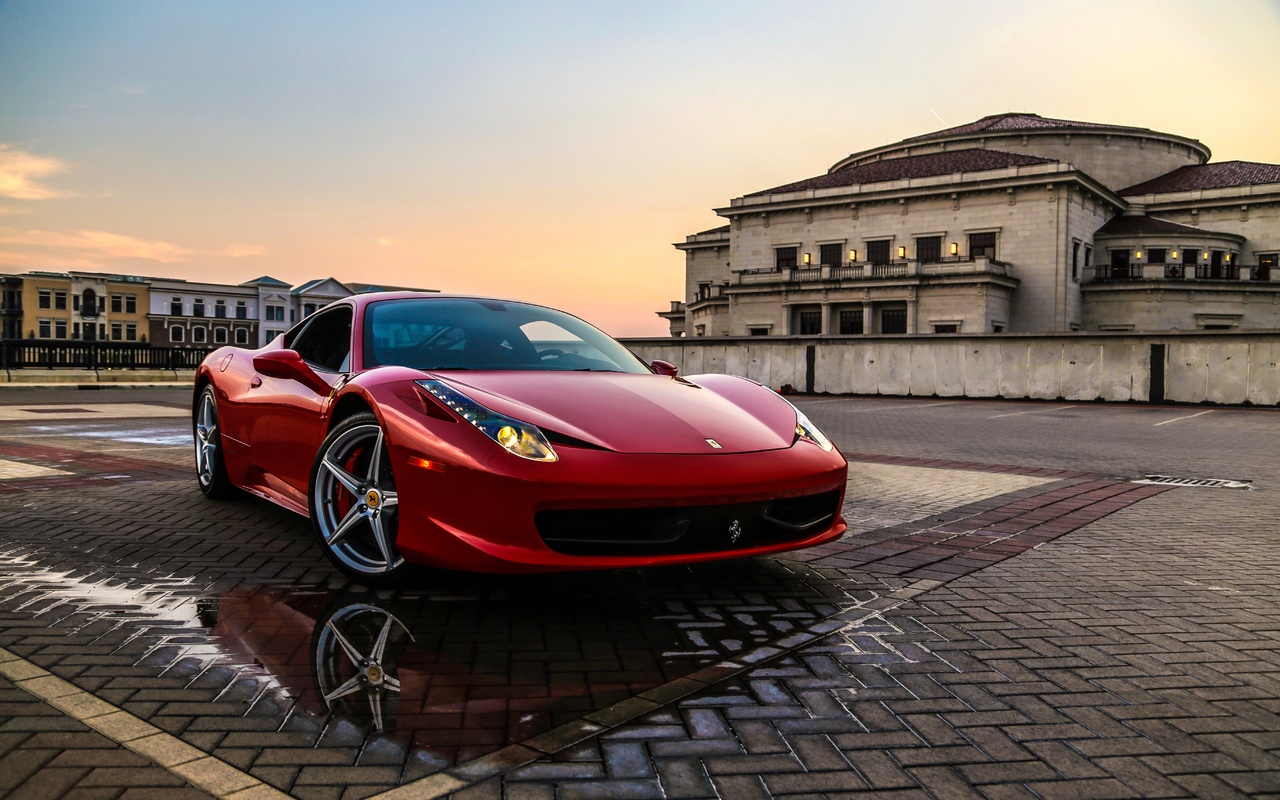 red, ferrari, 430