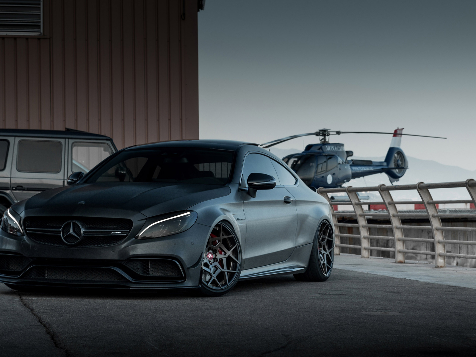 mercedes, amg, c63s, c205, black, coupe, tuning, c63