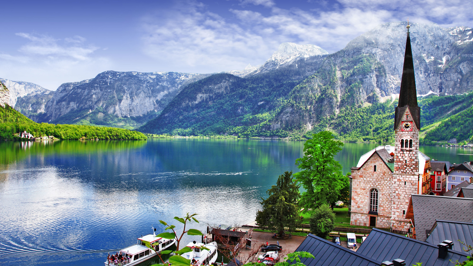 , , , ,  , ,  hallstatt lake, salzkammergut region, 