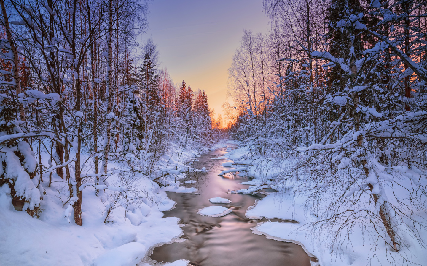 frozen landscape in sweden, , 