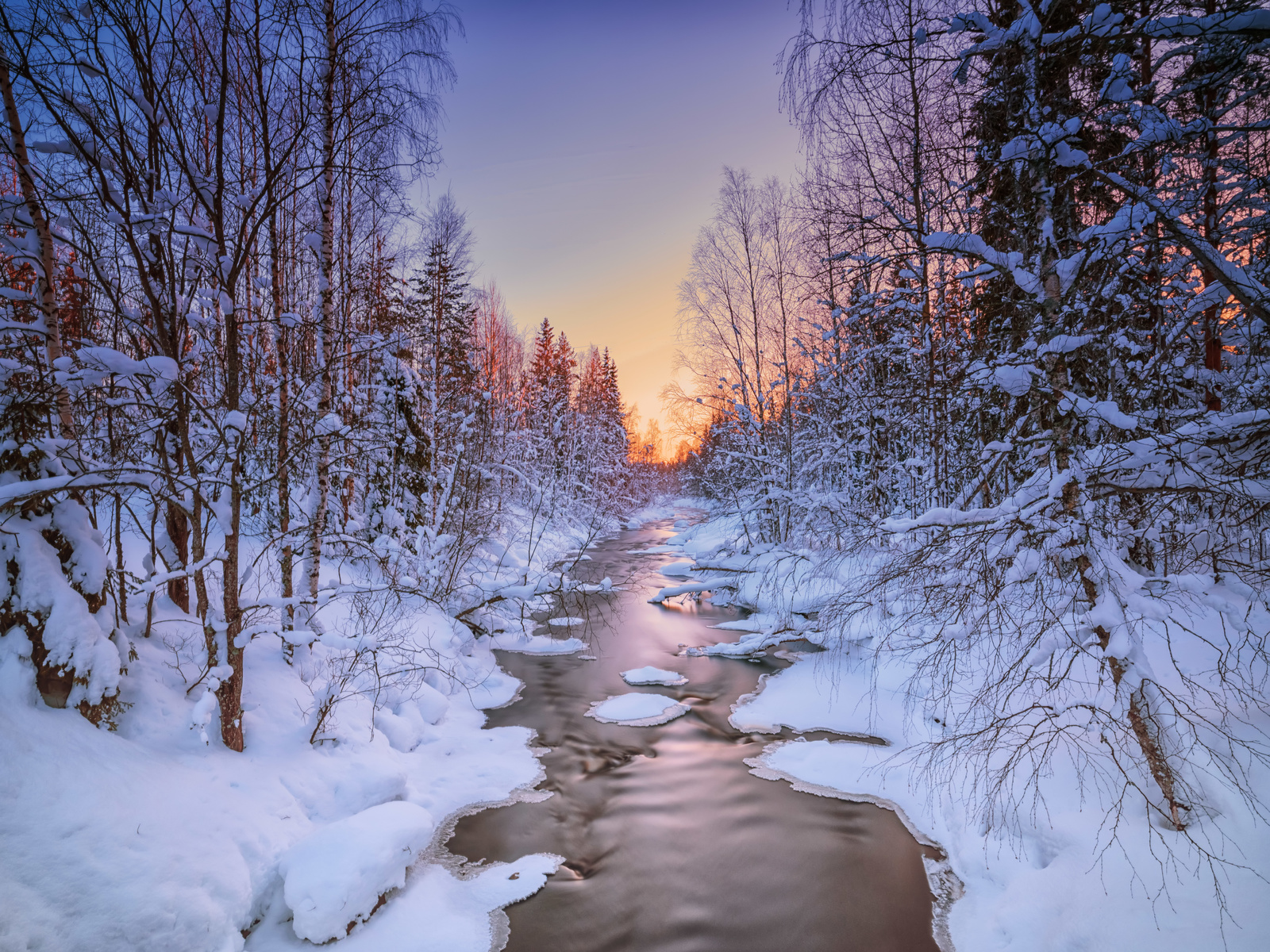 frozen landscape in sweden, , 