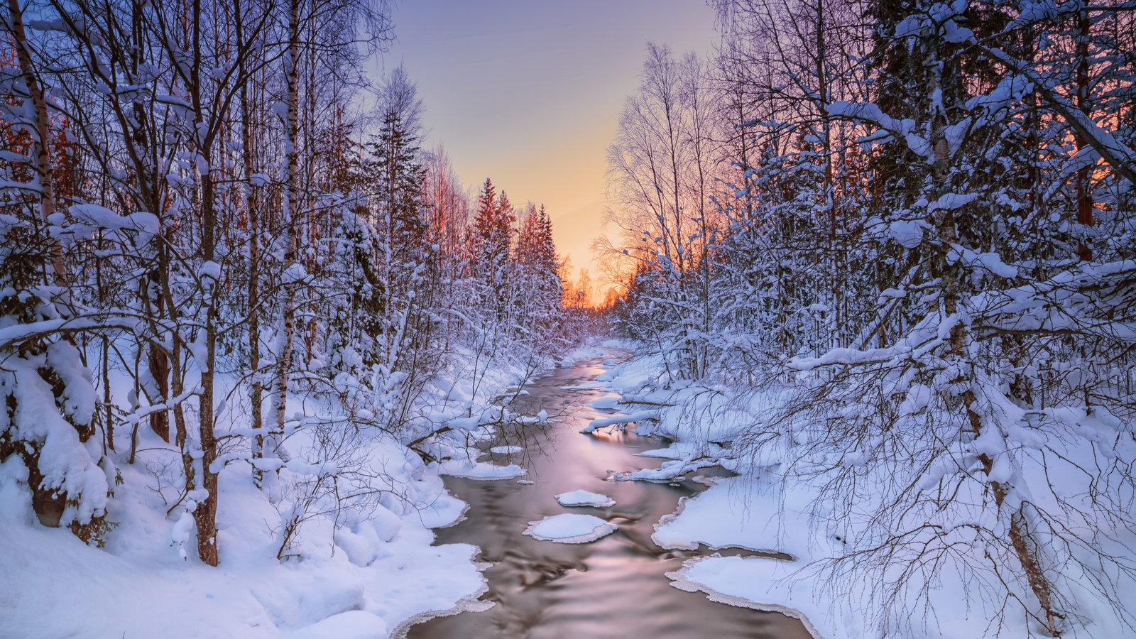 frozen landscape in sweden, , 
