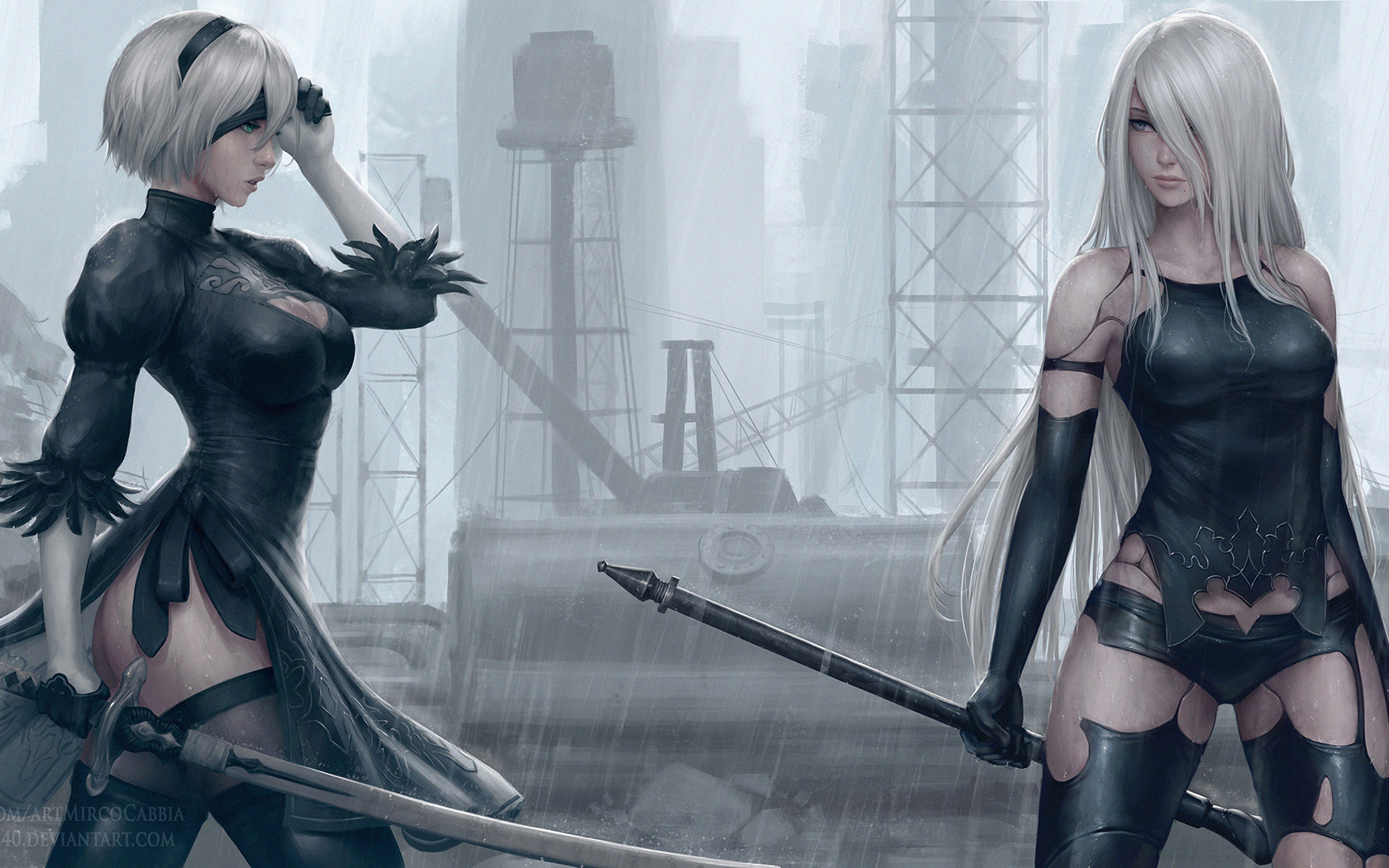 2b and a2, nier, automata