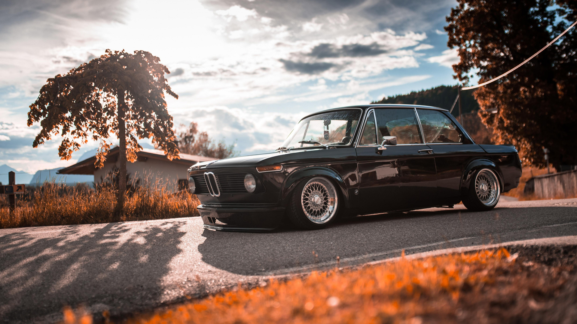 bmw, 2002, e10, black, coupe, tuning, e10, 2002ti, lowrider