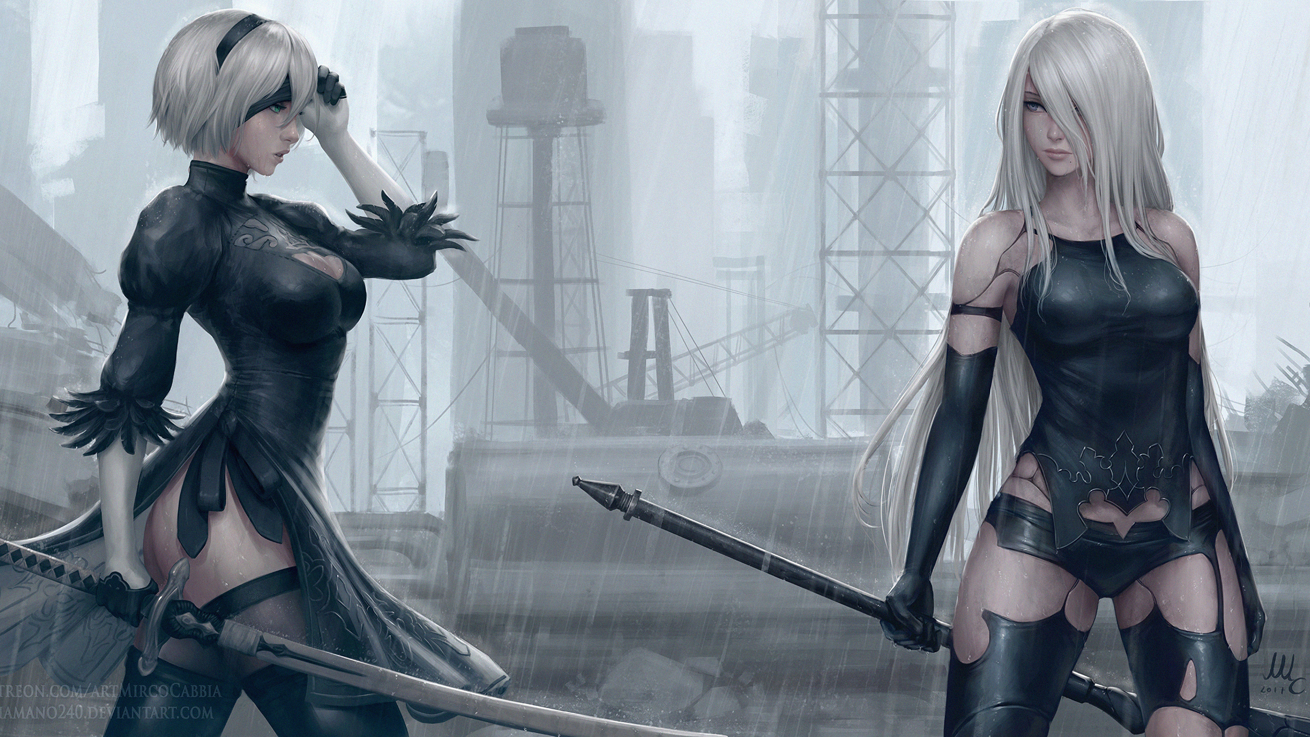 2b and a2, nier, automata