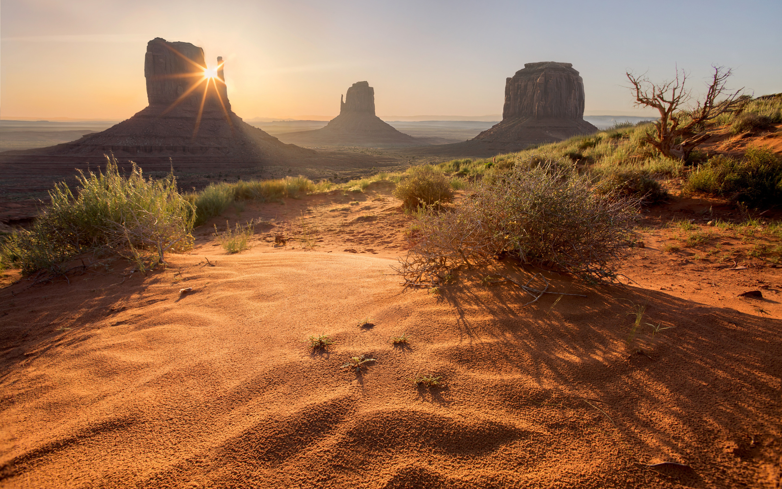 valley, evening, sunset, desert, rocks, arizona, utah